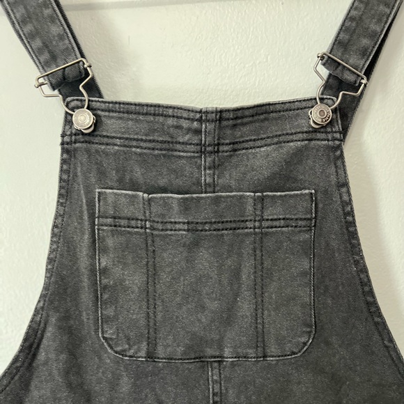 Wild Fable Black Denim Overalls Dress - Picture 3 of 5